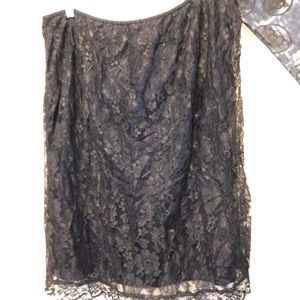 Kathy Ireland Black Lace Sheath Skirt - 1XL
